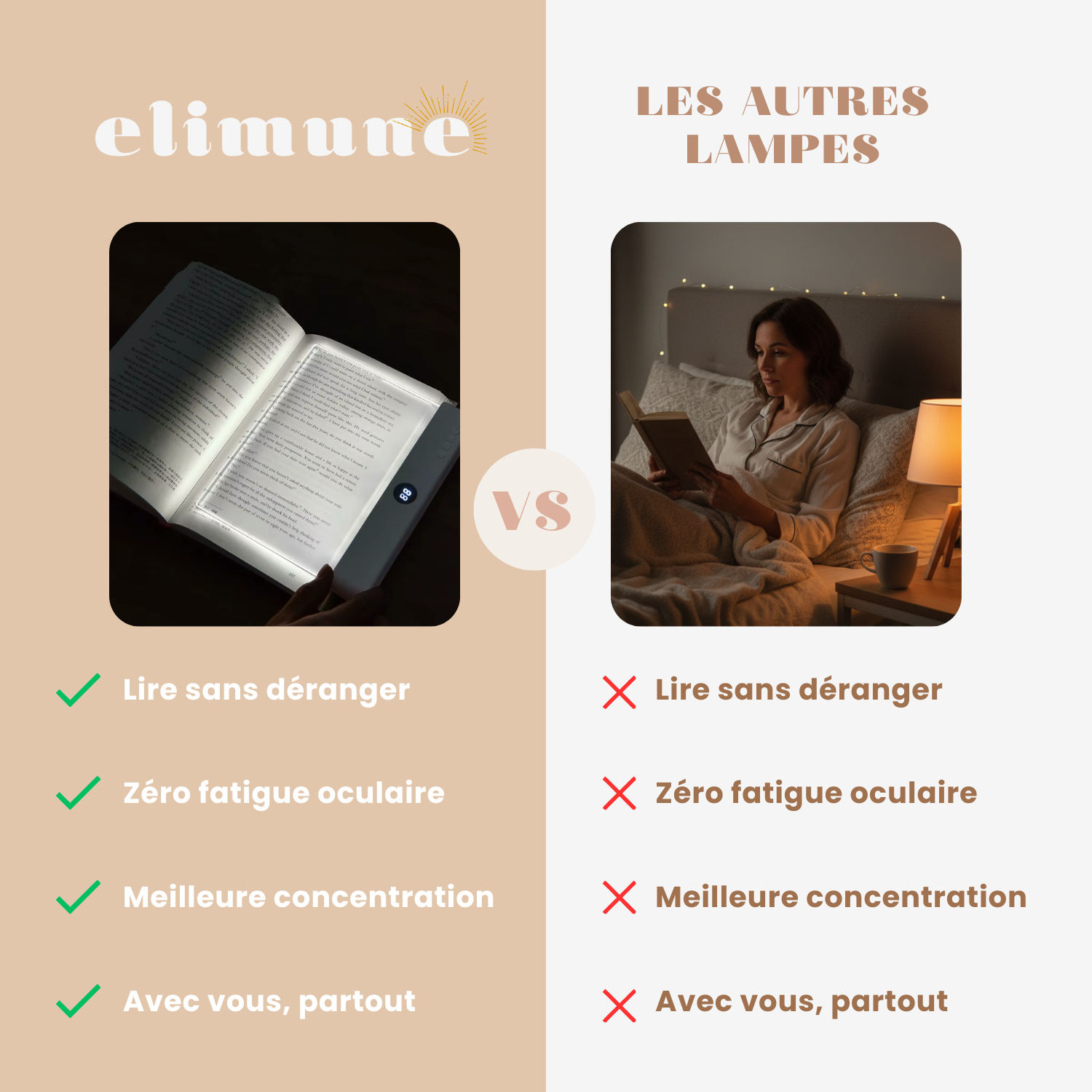 Elimune™ | Lampe de lecture douce